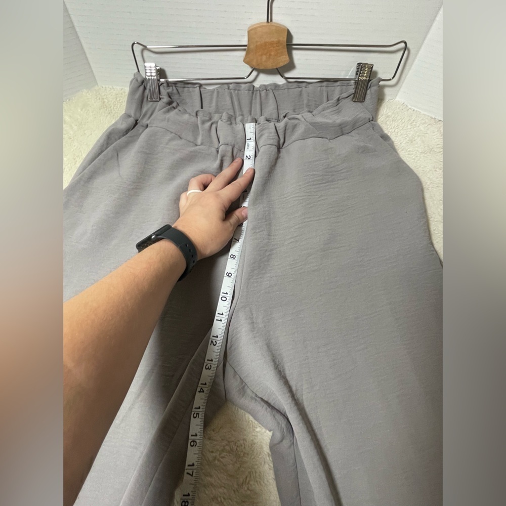 Hilary Radley Gray Wide Leg Pull On Pants Women Medium Minimalist Workwear - Picture 7 of 7